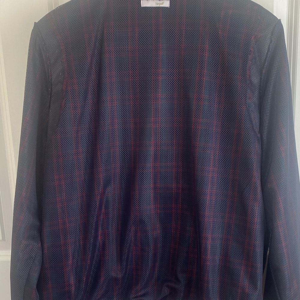 Liz Golf Plaid Half-Zip Women's Jacket - Picture 10 of 12